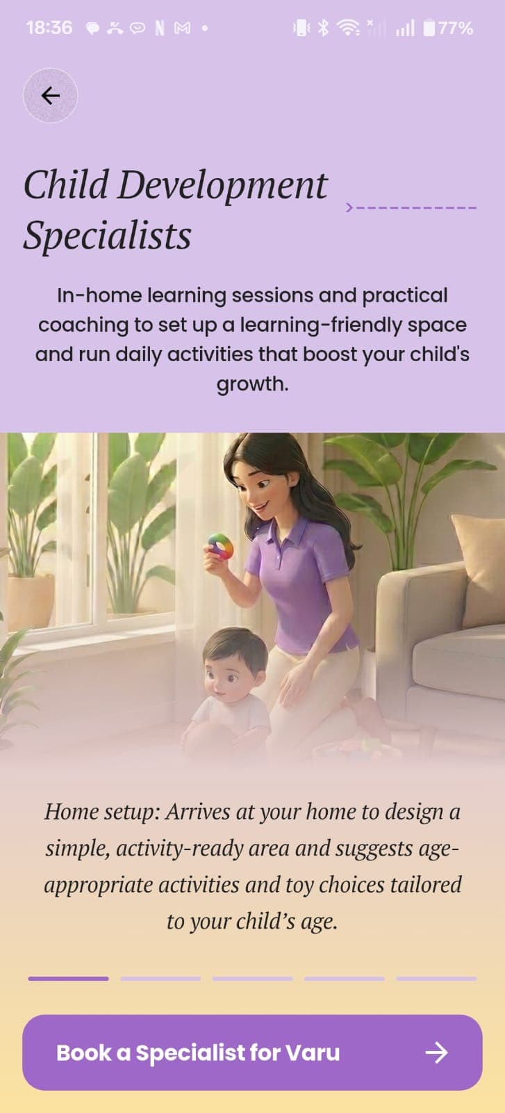 Child Development Specialists - in-home learning sessions and practical coaching